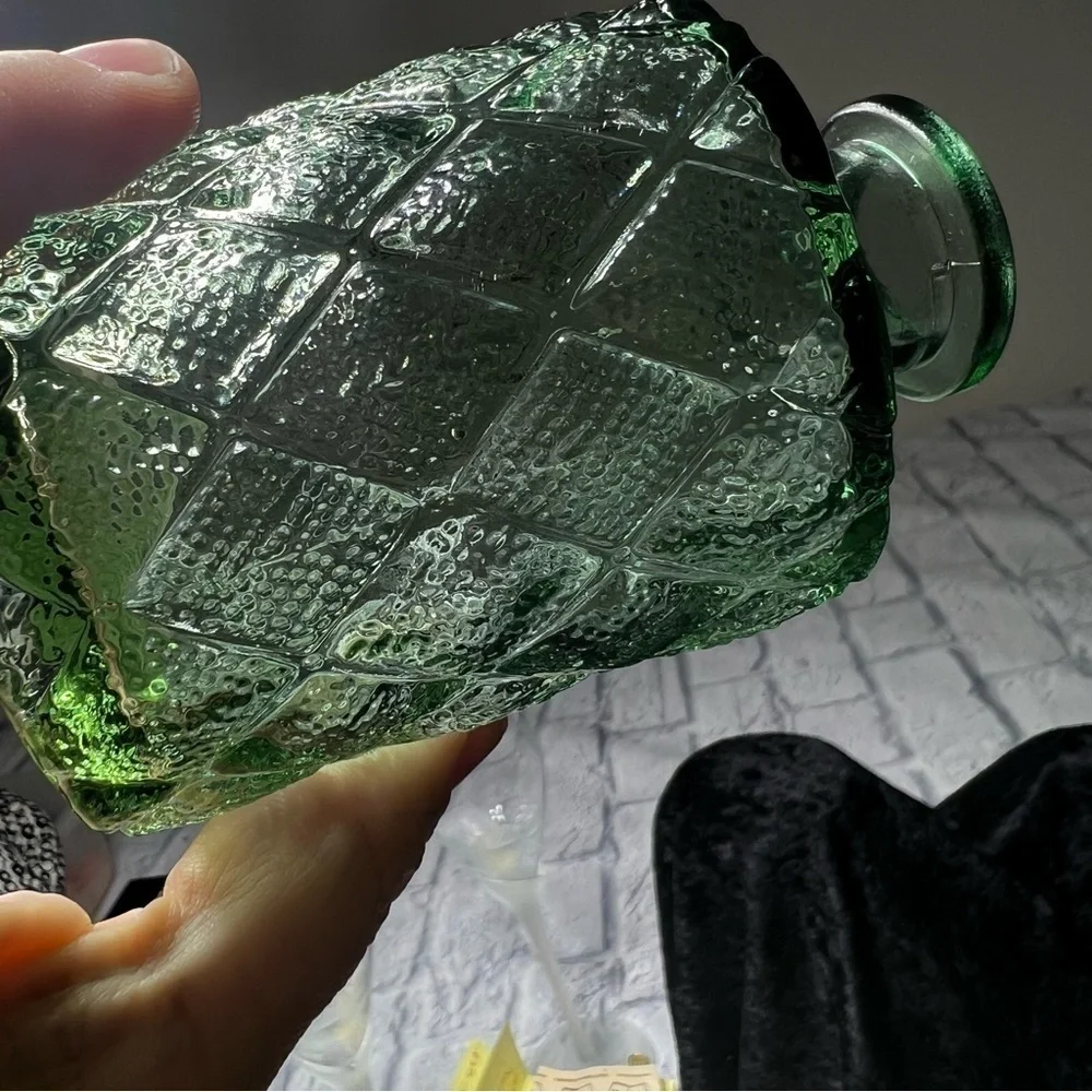 Green decanter bottle Sage green